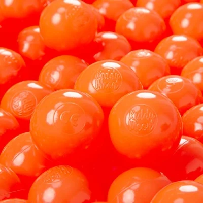 Afbeelding van KiddyMoon 100/6 cm diameter plastic gekleurde ballen voor kinderen baby zwembad gemaakt in de EU, oranje