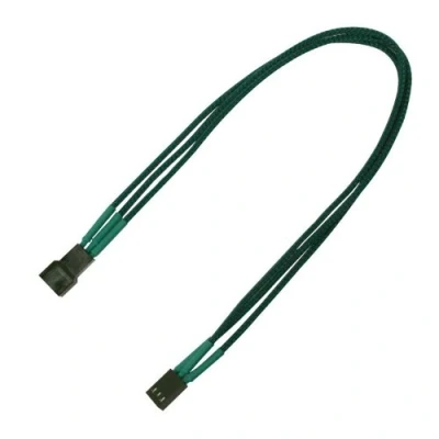 Afbeelding van Nanoxia 900500017 3 pins Molex verlengkabel, 30 cm, groene enkele sleeve