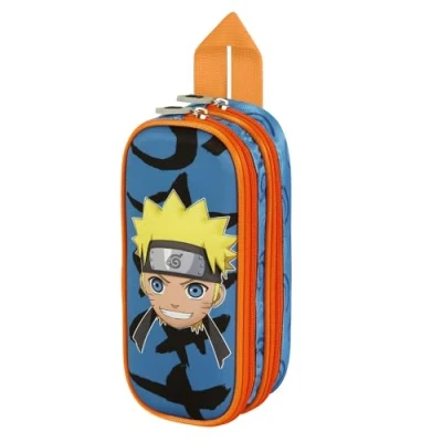 Afbeelding van Naruto Happy 3D dubbel etui, Blauw, 22 x 9,5 cm, eenheidsmaat, etui Happy,