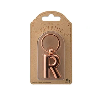 Afbeelding van Rose Gold Metal Letter Keyring R