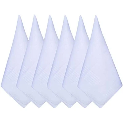 Afbeelding van Family Bedding 12 stuks katoenen zakdoeken voor heren, zuiver wit