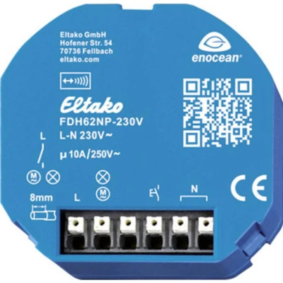 Afbeelding van Eltako FDH62NP 230V+FTKB rw Schakelactor Draadloos 1 kanaals Inbouw (in muur) Schakelvermogen (max.) 2500 W Bereik max. het vrije veld) 30 m