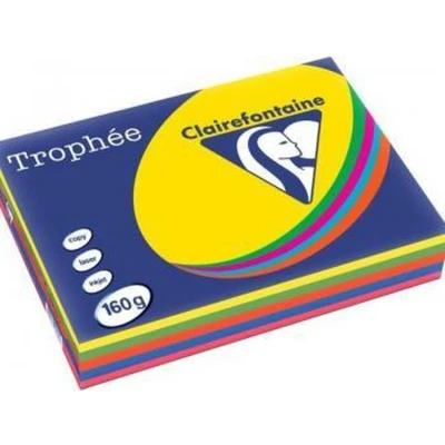 Afbeelding van Gekleurd papier TropheeA4 160 grams assorti kleuren 5x50 vel
