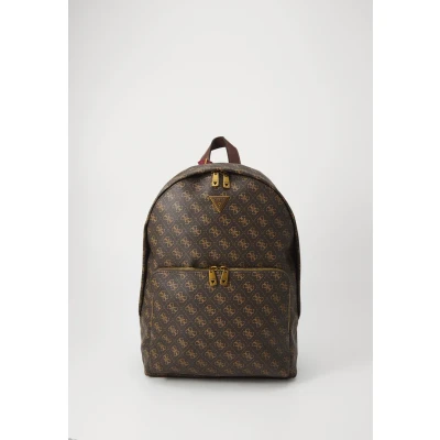 Afbeelding van GUESS Laptop Rugzak met laptopvak Milano Backpack Brown / Ochre Burgundy Donkerbruin