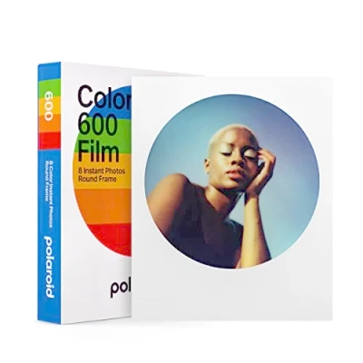 Image de Films couleur pour appareils photo instantané Polaroid i Type et 600 Blanc Edition cadre rond