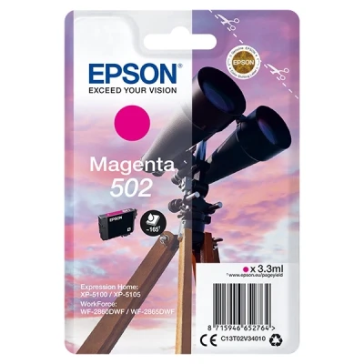 Image de Epson 502 3.3 ml magenta original blister cartouche d&#039;encre pour Expression Home XP 5100, 5105, 5150, 5155; WorkForce WF 2860, 2865, 2880, 2885