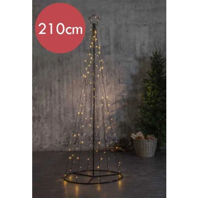 Afbeelding van Trendy verlichte buiten kerstboom 210cm