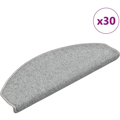 Afbeelding van vidaXL Trapmatten 30 st 65x24x4 cm lichtgrijs