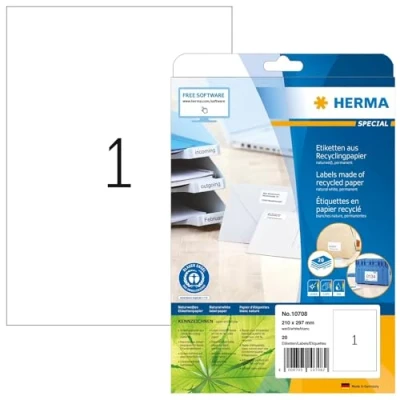 Afbeelding van 10708 Die cut label 21 cm 29.7 1 pc(s)