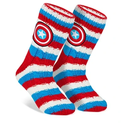 Afbeelding van Marvel Bedsokken voor heren met antislip sherpa voering Cadeaus mannen, Meerkleurig
