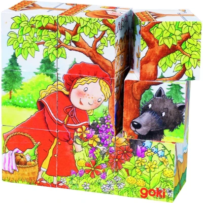 Afbeelding van Goki Blokkenpuzzel Sprookjes Junior Hout 9 delig