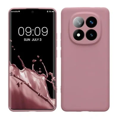 Afbeelding van kwmobile telefoonhoesje geschikt voor Xiaomi Redmi Note 14 Pro+ 5G / Pro Plus Hoesje smartphone Precisie camera uitsnede In mat oudroze