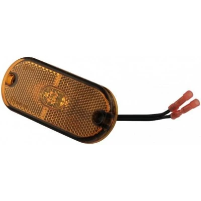 Afbeelding van Zijmarkeringslamp Aspöck Flatpoint III led 2 aderige kabel met doorverbinders Aspock Zijmarkeringsverlichting Oranje BouwmanAanhangwagens.nl