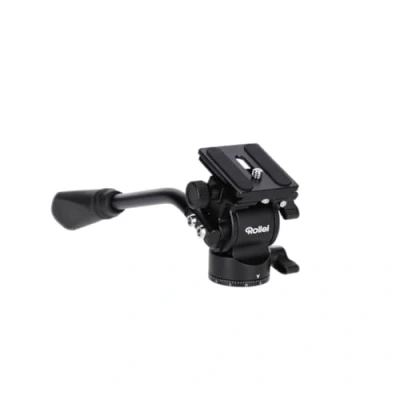 Afbeelding van Rollei V5I videostatiefkop voor lichte en soepele bewegingen, ideaal gebruik op monopod statieven bewegende objecten.