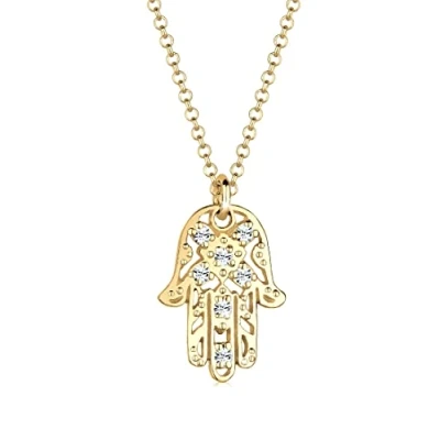 Afbeelding van Elli Hamsahand Ketting goldcoloured, Dames, Maat: 45, Gold coloured