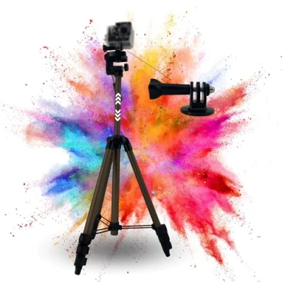 Afbeelding van TronicXL 105cm Statief 3 delig geschikt voor DJI, Osmo, GoPro, Hero, Hero+, 3, 4, 5, 6, 7, 8, 9, 10, 11, 12, 13, Session Action Cam Tripod + Tas Camerastatief inclusief houder/adapter Tripod19
