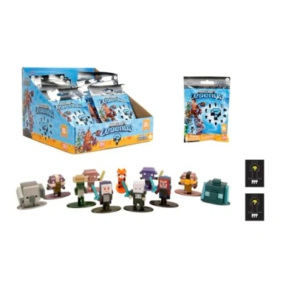 Image de Jada Toys Minecraft Blind Pack Nanofigs, Vague 2, Legends Nano Figurine à Collectionner en métal, Différents modèles, 4 cm, partir de 3 ans