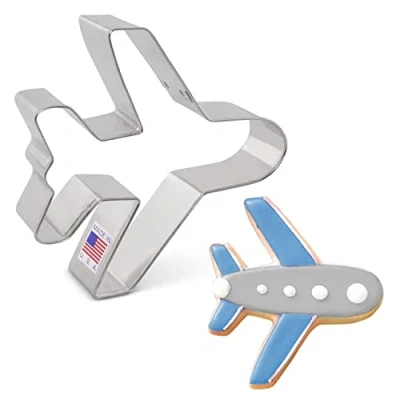 Afbeelding van Ann Clark Cookie Cutters 10 cm vliegtuig koekjessnijder
