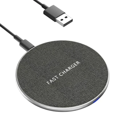 Afbeelding van draadloze oplader, 20 W, max. snellader, inductie, compatibel met Samsung Galaxy S24/S23/S22/S21, iPhone 12/13/14/15