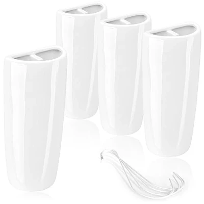 Afbeelding van COM FOUR® 4x luchtbevochtiger voor verwarming, conische radiator, keramische waterverdamper verwarming (wit, conisch)