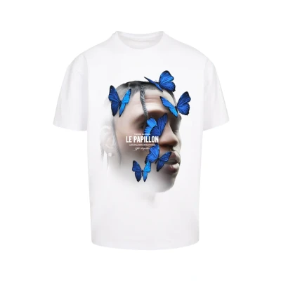 Afbeelding van Upscale by Mister Tee LE Papillon Oversize Tshirt print, Maat: Small, White