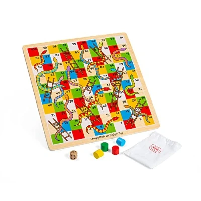 Afbeelding van Bigjigs TOYS Traditionelles Leiterspiel Bordspellen voor kinderen, Maat: One Size, Multi coloured