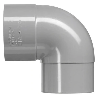 Afbeelding van Martens PVC bocht 125mm 1xlm 87 graden grijs