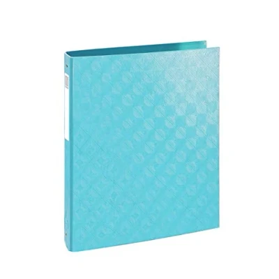 Image de Exacompta réf. 51932E 1 Classeur rigide Pelliculé gaufré 1928 4 anneaux ronds diamètre 30 mm Dos 40 Dimensions extérieures : 32 x 26 cm Format à classer A4 Coloris bleu tropique