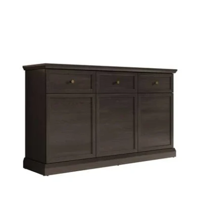 Afbeelding van Meubella Dressoir Leroy Zwart eiken 146 cm