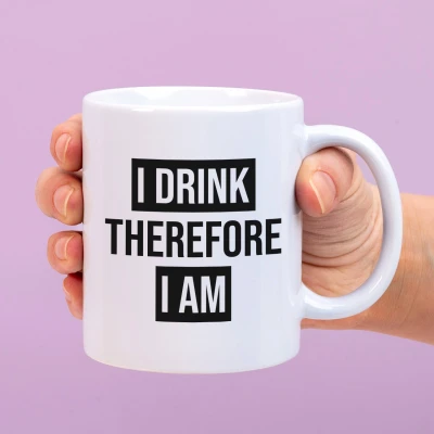 Afbeelding van Mok I drink therefore am