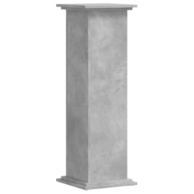 Afbeelding van Plantenstandaard 33x33x100 cm bewerkt hout betongrijs