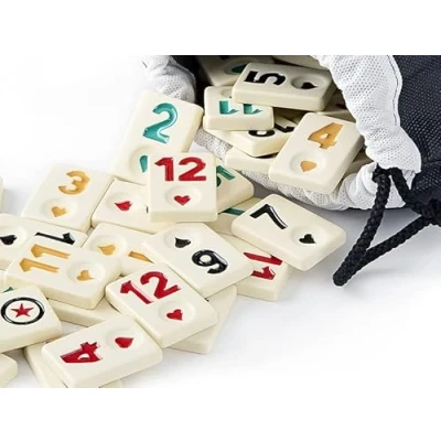 Afbeelding van SEMUS Star Rummy/Okey TASI speelstenen van melamine extra mat