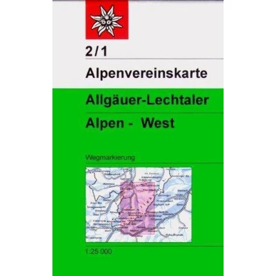 Afbeelding van DAV Alpenvereinskarte 02/1 Allgäuer Lechtaler Alpen West 1 : 25 000