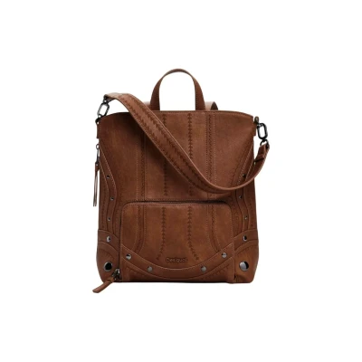 Afbeelding van Desigual Embro Patch Pretoria Rugzak, Dames, Maat: One Size, Brown