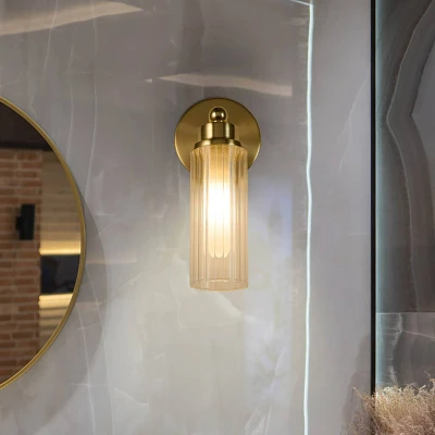 Afbeelding van Imperial wandlamp, messing, 1 lamp, staal, glas, IP44