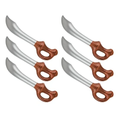Afbeelding van DS. DISTINCTIVE STYLE Opblaasbaar piratenzwaard voor kinderen en volwassenen