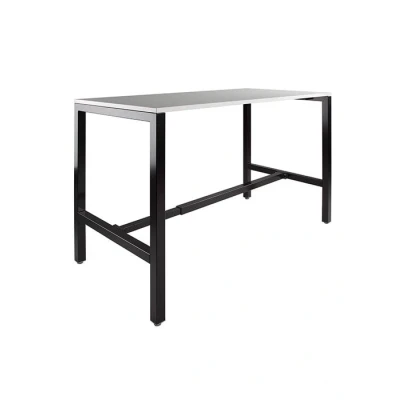 Afbeelding van Bartafel Althena breed 80CM diep bladkleur Lichtgrijs framekleur Zwart (RAL9005)