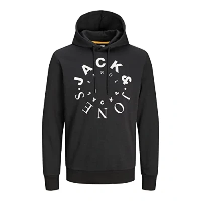 Afbeelding van Jack &amp; Jones Jjwarrior HOOD Hoodie, Heren, Maat: Small, Black