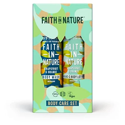 Afbeelding van Faith In Nature Body Care Geschenkset Grapefruit &amp; Orange Wash 400 ml + Hand Lotion 1 set