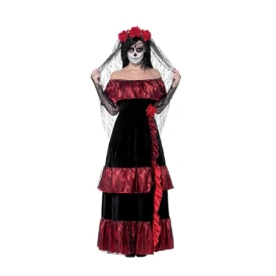 Afbeelding van Day Of The Dead Bruid Vrouw Kostuum Maat XXL
