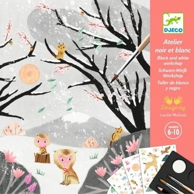 Afbeelding van Djeco schilderset gewassen inkt met stickers