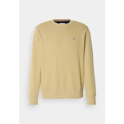Afbeelding van GANT Shield C NECK Sweater, Heren, Maat: Medium, Beige
