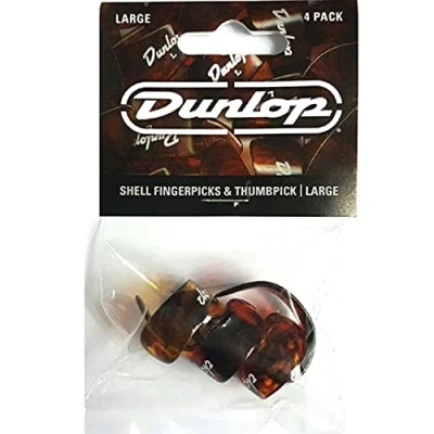 Afbeelding van Dunlop Finger &amp; Thumb Players pakket large, 1 Thumb,3 Fingerpicks Plectrum set