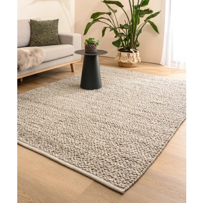 Afbeelding van Wollen Tapijt/Vloerkleed Agder Lichtgrijs 200x300 Cm 100% Wol