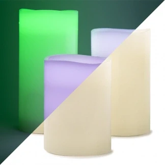 Afbeelding van Led kaars 3 stuks (12 kleuren, Timer)