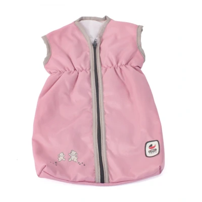 Afbeelding van Poppenslaapzak (roze/taupe/beer)