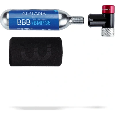 Afbeelding van BBB Cycling AirSpeed Minipomp Fietspomp Inclusief Co2 Patroon 16 gram Eenvoudig en Veilig BMP 32