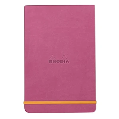Afbeelding van RHODIA 194364C hardcase webnotepad fuchsia A6 gelinieerd 192 pagina&#039;s afneembaar licht papier ivoorkleurig 90 g/m? bladwijzer, elastische sluiting envelop van kunstleer Rhodiarama