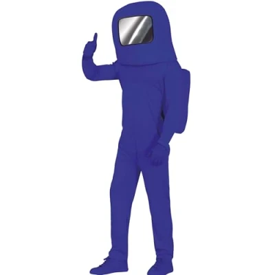 Afbeelding van Guirca Among Us Kostuum Vriendelijke Blauwe Astronaut Blauw Maat 52 54 Carnavalskleding Verkleedkleding