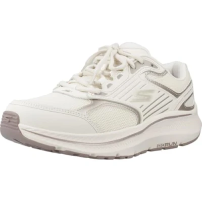 Afbeelding van Skechers GO RUN Consistent 2.0 Sneakers laag, Dames, Maat: 38.5, Natural leather/gold trim Leer en textiel